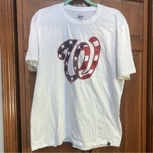White Washington Nationals Shirt XL